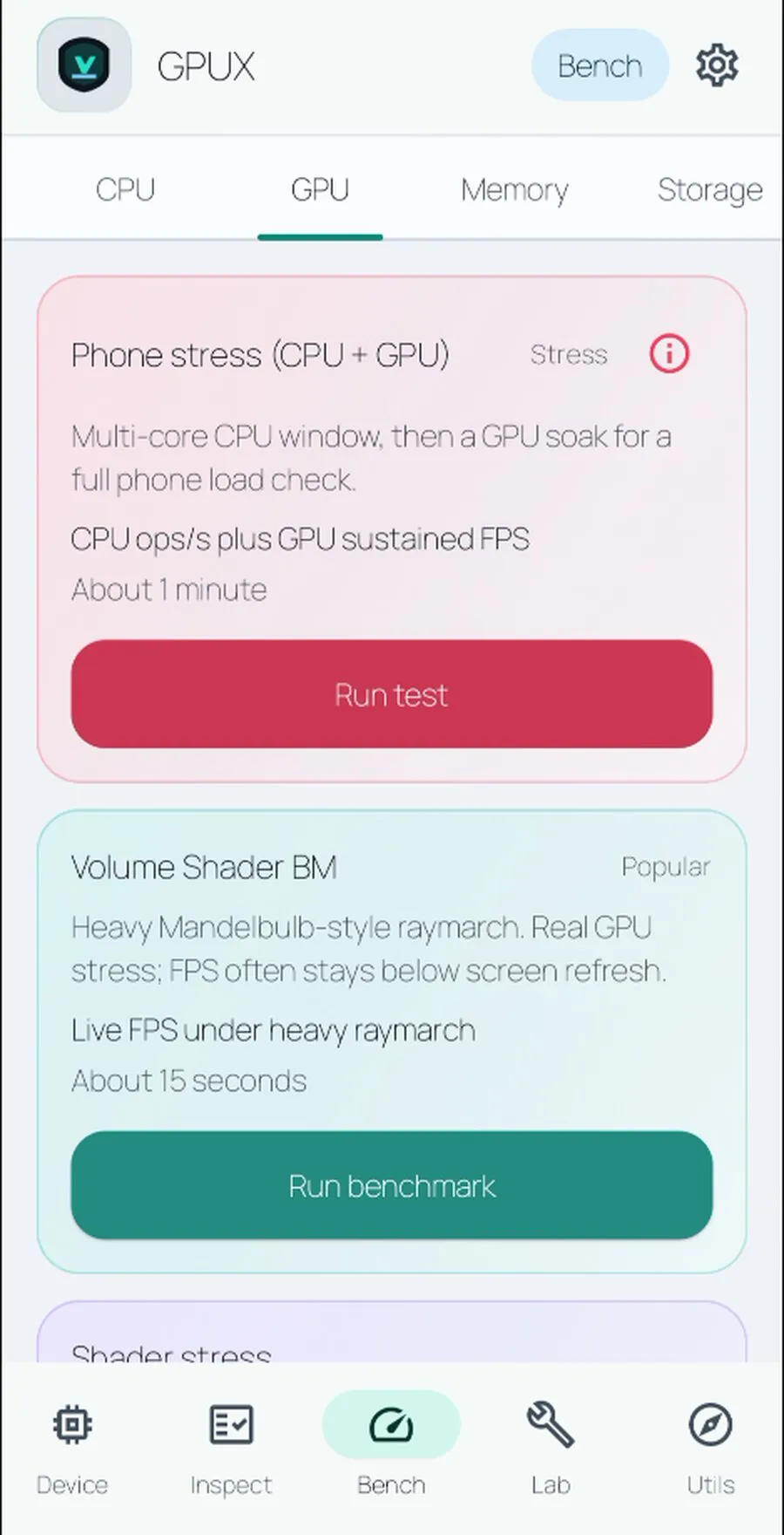 GPU benchmark in GPUX