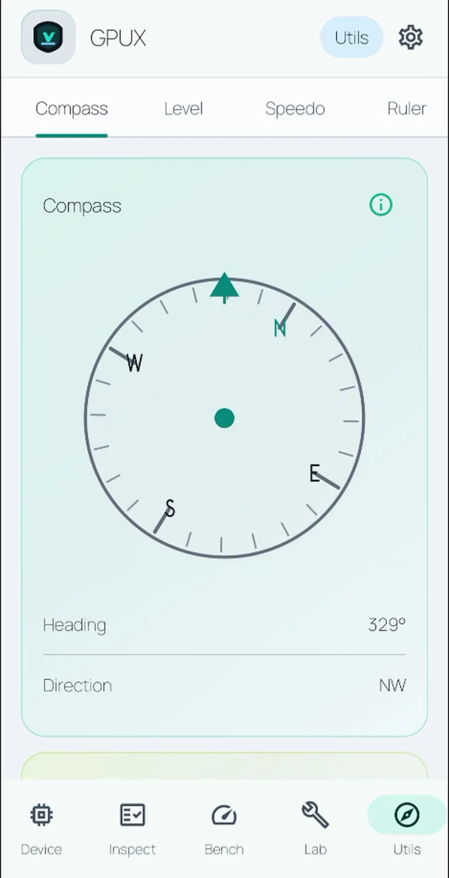 Compass utility in GPUX